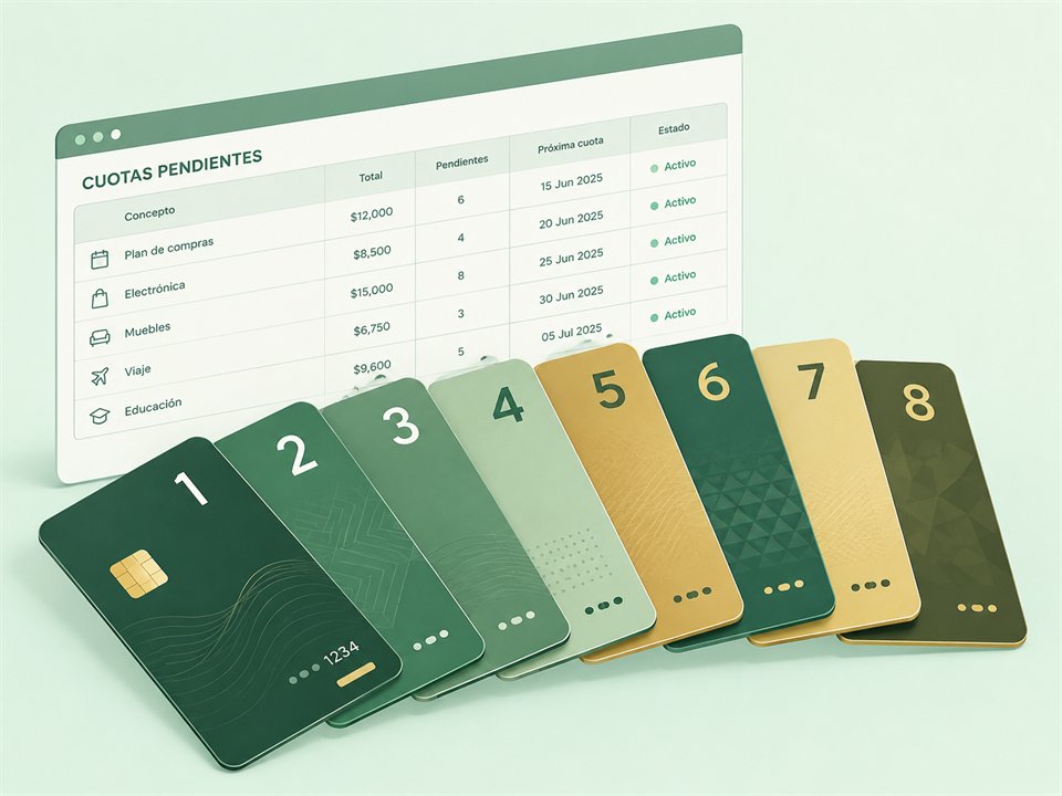 Cuotas y tarjetas en la planilla